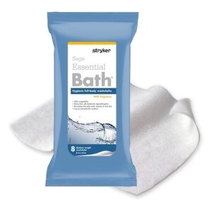 Sage Essential Bath Washcloths - Blue